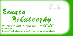 renato mikuleczky business card